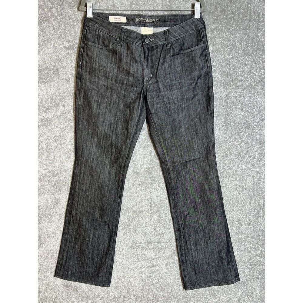 Vintage Banana Republic Premium‎ Denim Jeans Womens Size 8P Classic Boot Cut